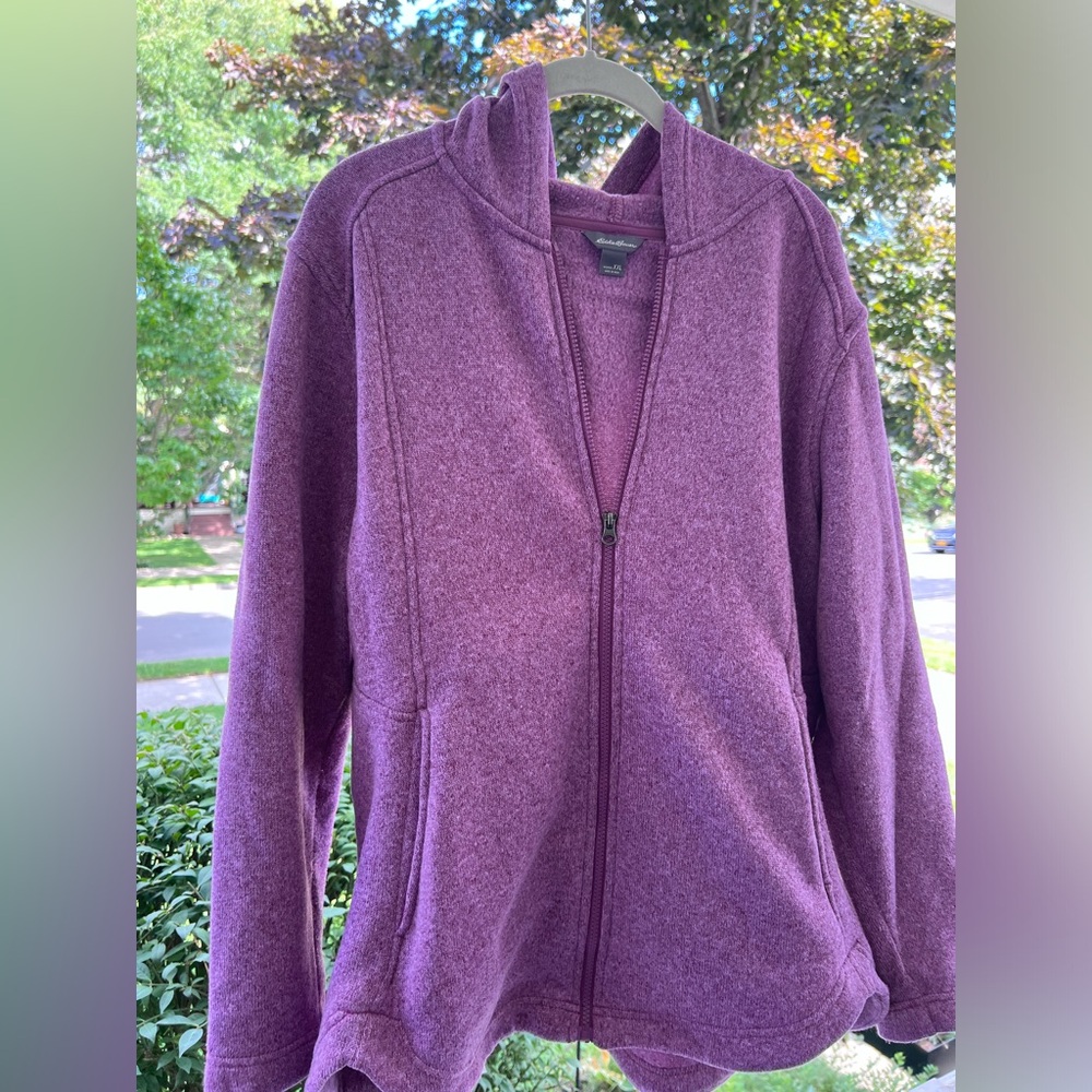 Eddie Bauer hooded sweater/sweatshirt zip up